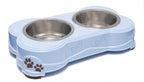 Loving Pets Double Diner Dog Bowl Murano Blue Small