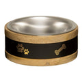 Loving Pets Black Label Wooden Ring Dog Bowl & Holder 1ea/2 qt Default Title