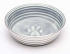 Loving Pets Dog Bowl Paw Print Grey Medium