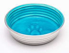 Loving Pets Dog Bowl Paw Print Seine Blue Extra-Small