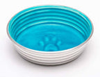 Loving Pets Dog Bowl Paw Print Seine Blue Large