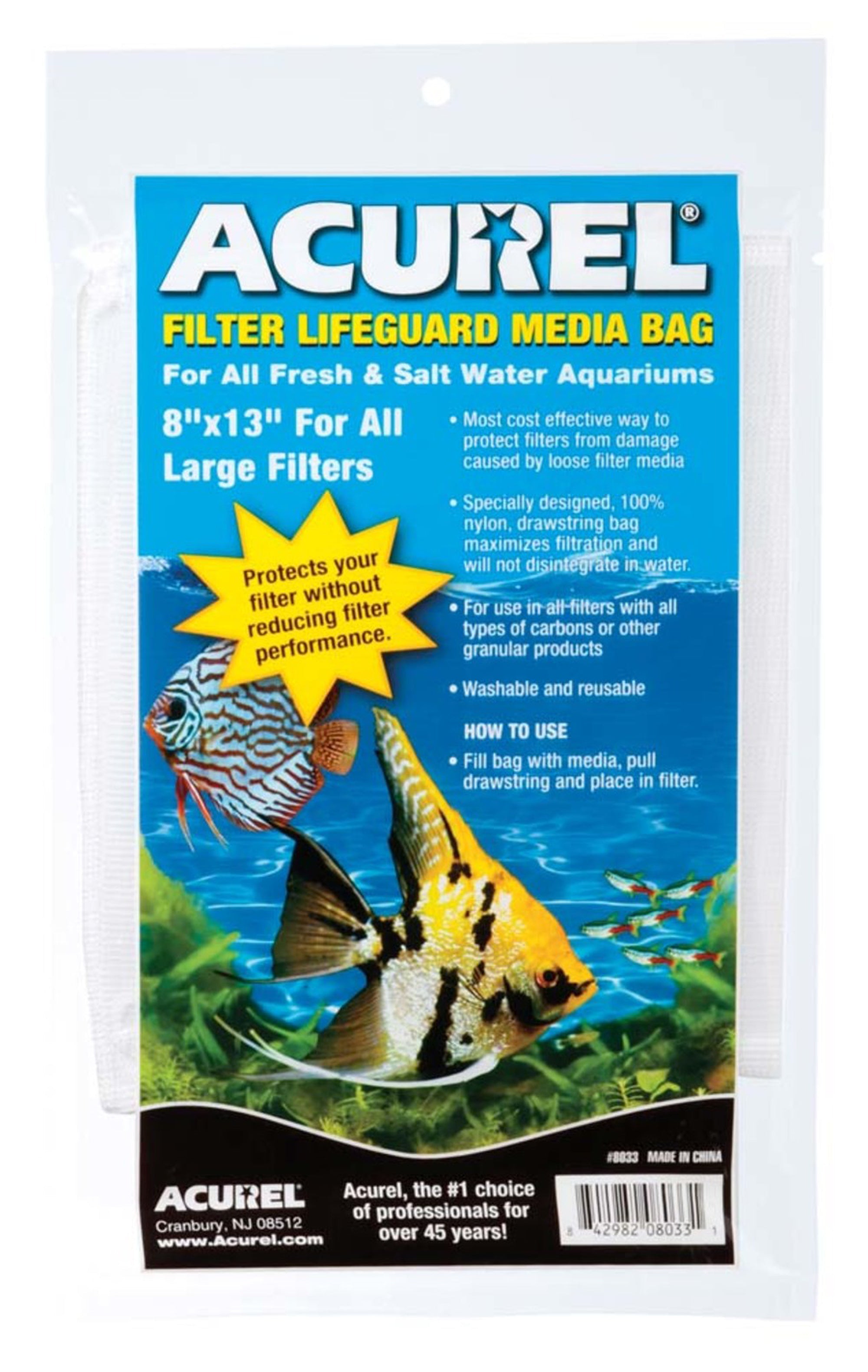 Acurel Filter Lifeguard Media Bag White, 1ea/8 In X 13 in