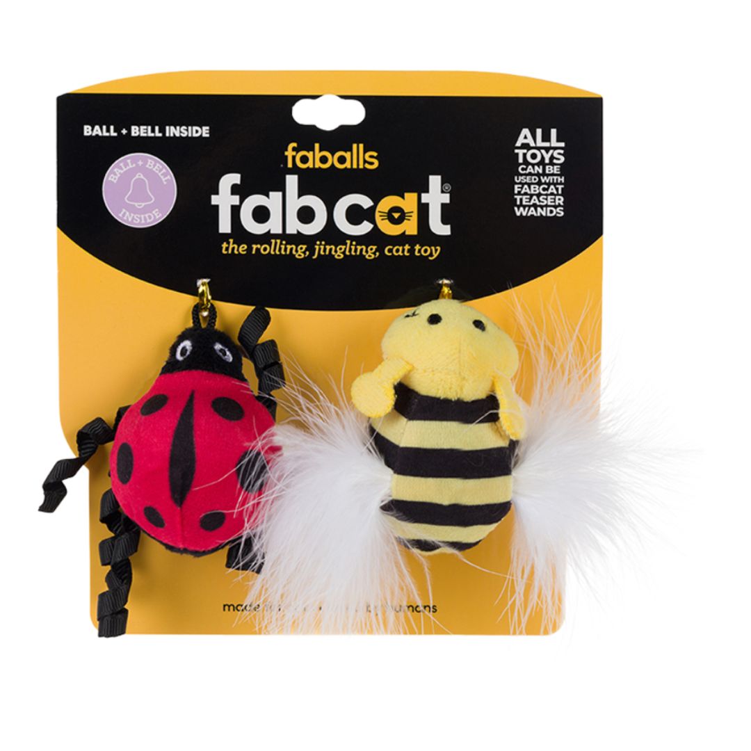 Fabcat Faball Ladybug + Bee 2 Pack