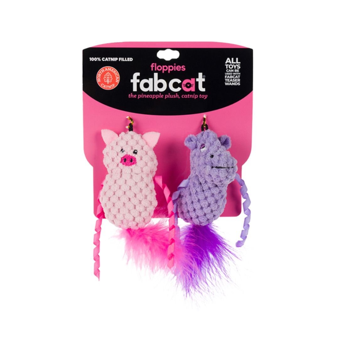 Fabcat Floppy Hippo + Pig 2 Pack