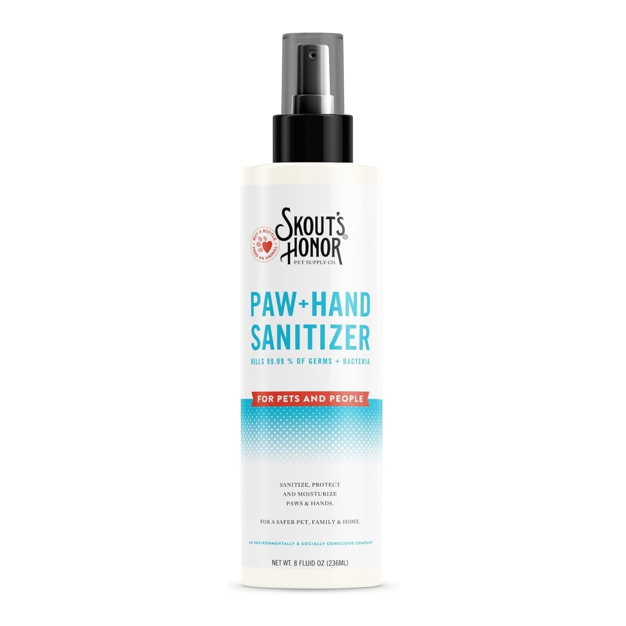Skouts Honor Dog Cat Paw and Hand Sanitizer 8Oz