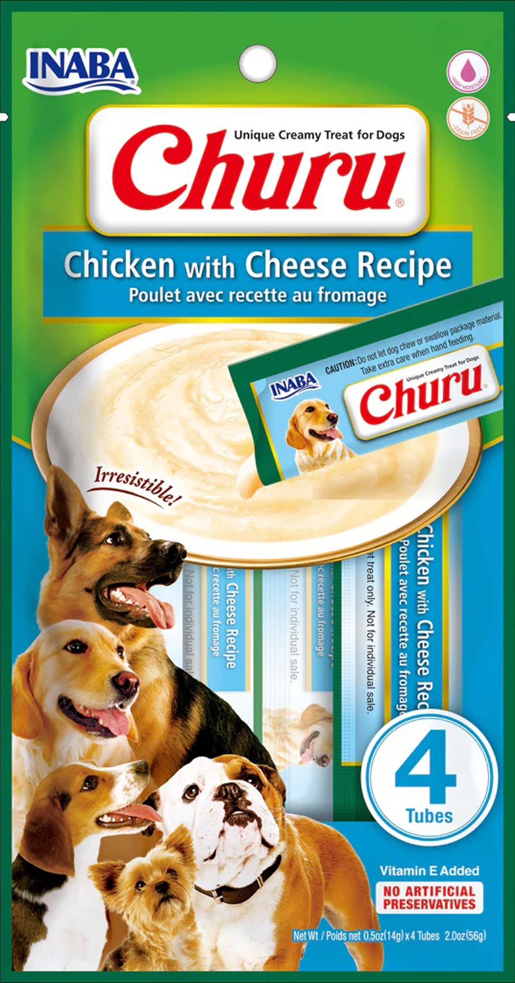 Inaba Dog Churu Tubes Chicken Cheese 2oz. (6 Count)