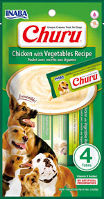 Inaba Dog Churu Tubes Chicken Vegetables 2oz. (6 Count)