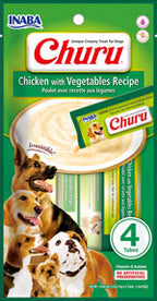Inaba Dog Churu Tubes Chicken Vegetables 2oz. (6 Count)