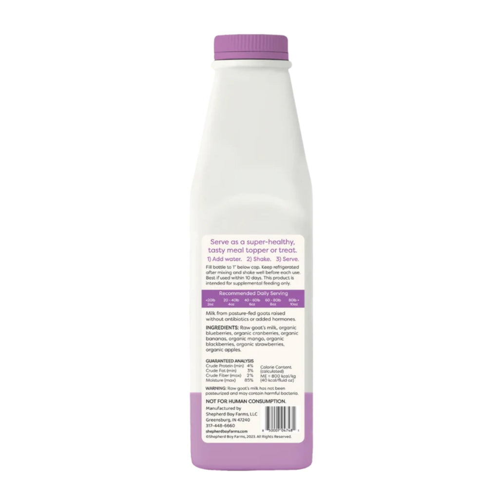 Shepherd Boy Farms Dog & Cat Freeze-Dried Raw Goat Milk Super Fruit 32oz.