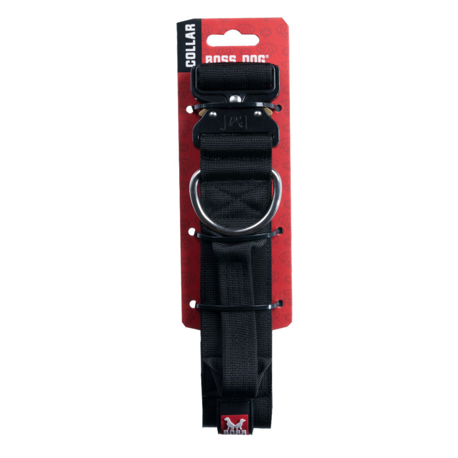 Boss Dog Tactical Adjustable Dog Collar Black, 1ea/XLarge, 20-28 in.