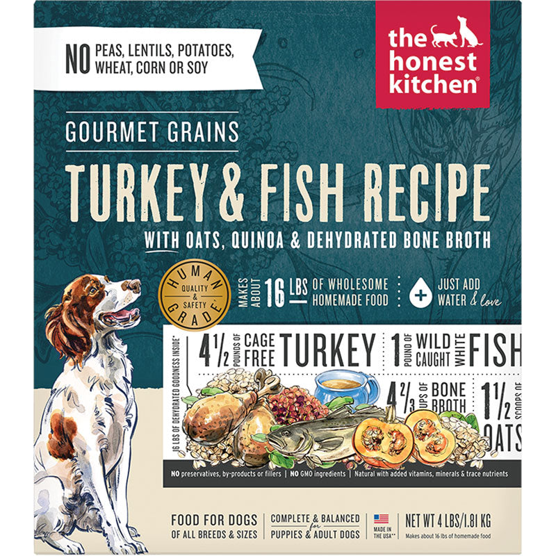 Honest Kitchen Dog Gourmet Grains Turkey And Whitefish 4Lbs. Box