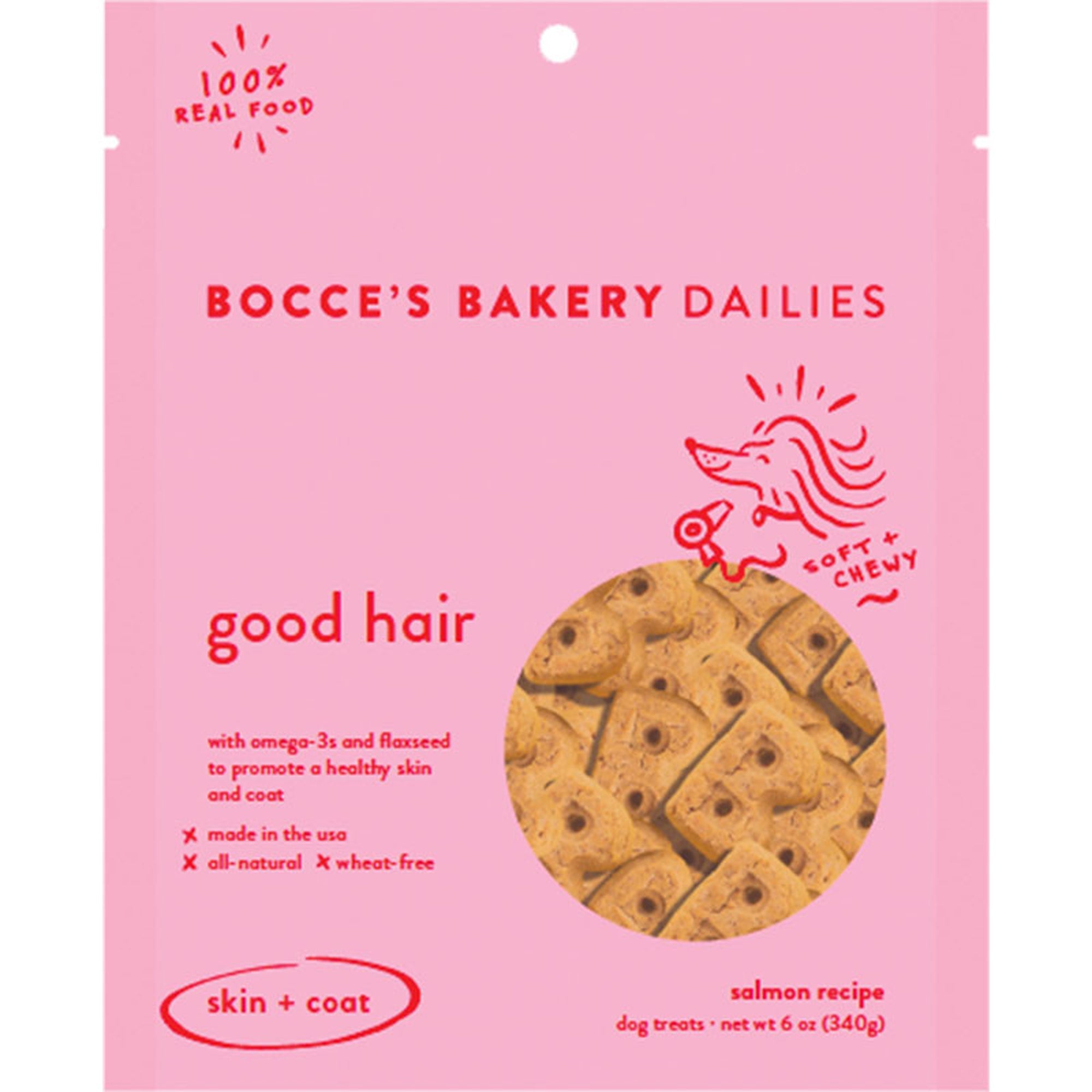 Bocces Dog Soft Chews Good Hair 6oz