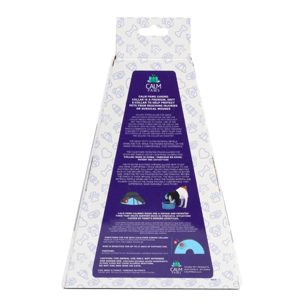 Calm Paws Caring Collar w/ Calming Disk For Dogs Medium