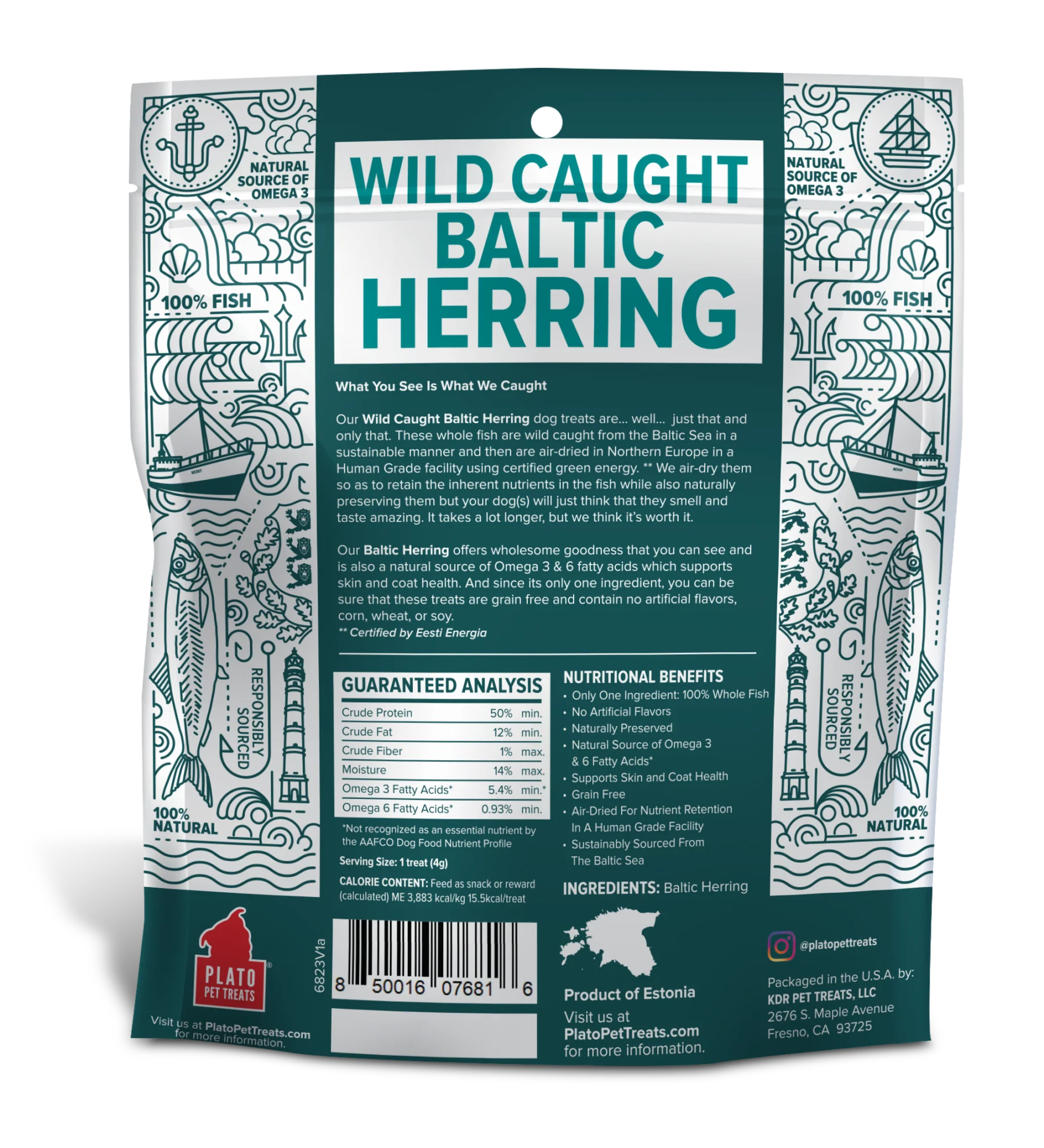 Plato Dog Baltic Herring 3 oz.