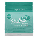 Green Juju Dog & Cat Freeze-Dried Grain Free Raw Limited Ingredient Diet Rabbit With Duck Liver 14oz.