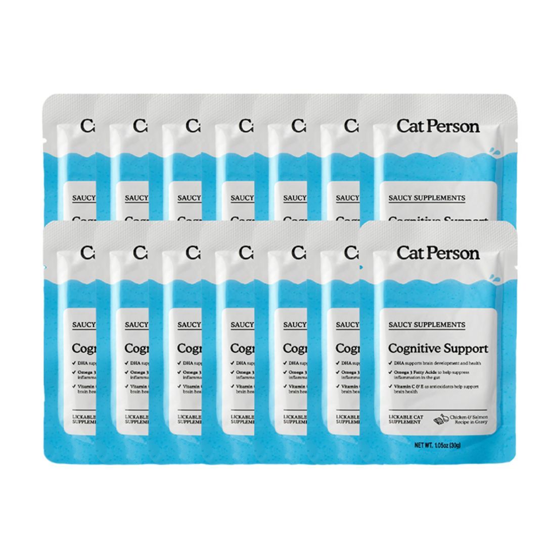 Cat Person Cat Supplements Cognitive Support Chicken 1.05Oz Pouch 14 Pack
