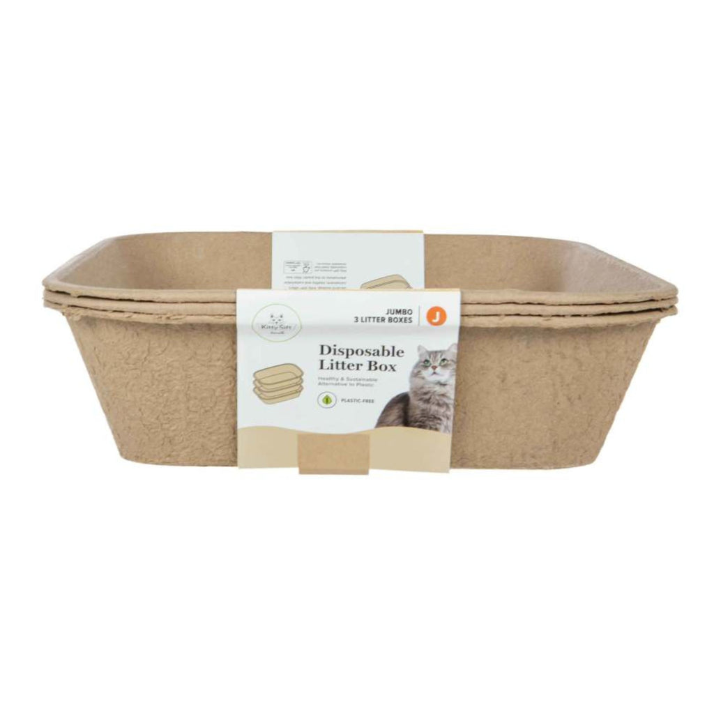 Kitty Sift Disposable Cat Litter Box Jumbo - 3 Pk