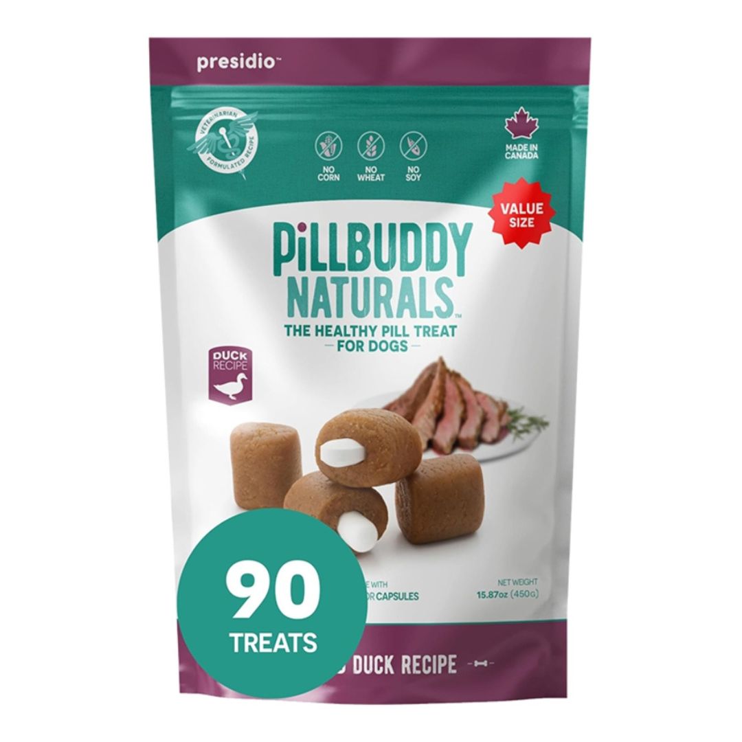 Presidio Dog Pill Buddy Natural Duck 90 Count