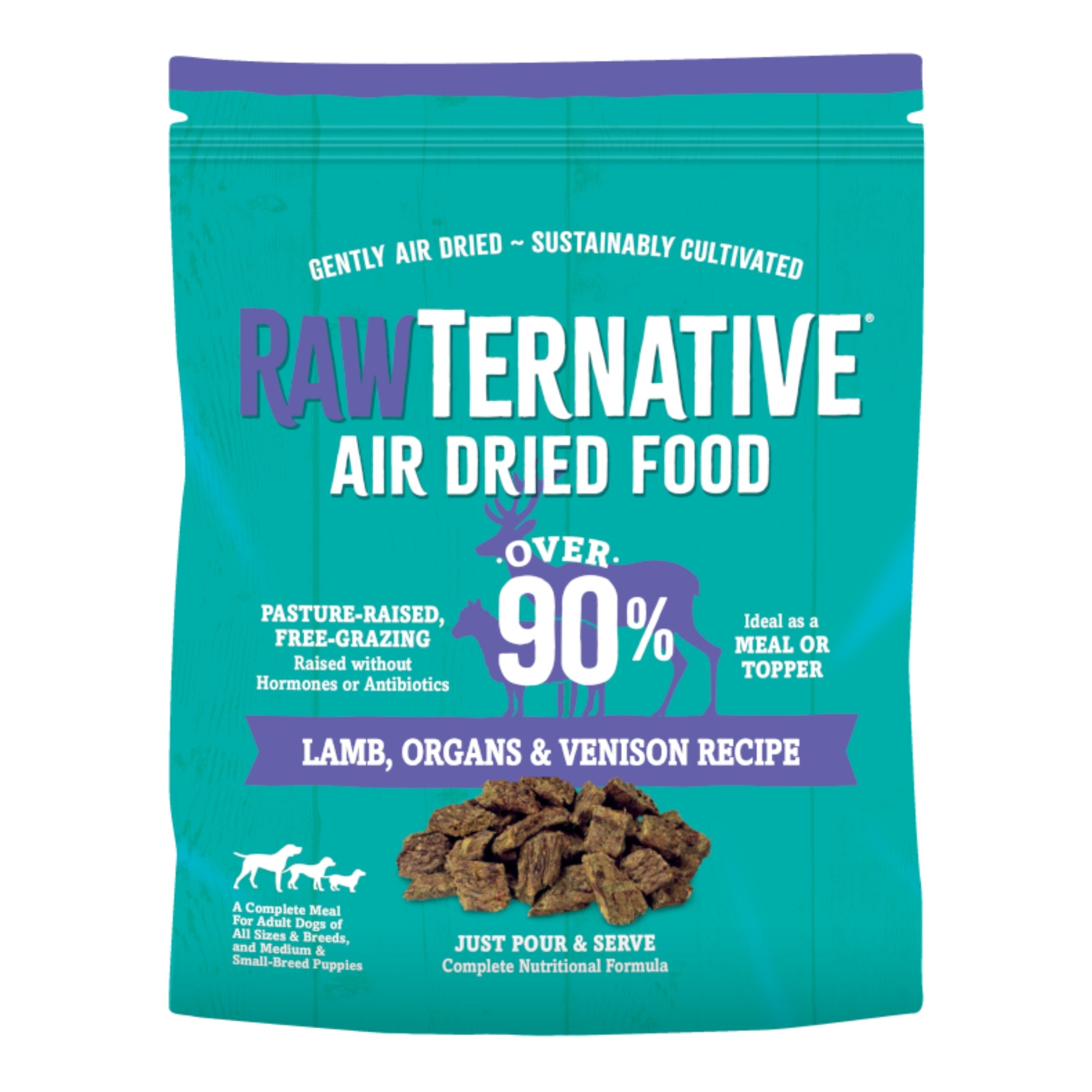 Grandma Mae's Country Naturals Rawternative Air Dried Dog Food Lamb, Organs  Venison, 1ea/5 lb