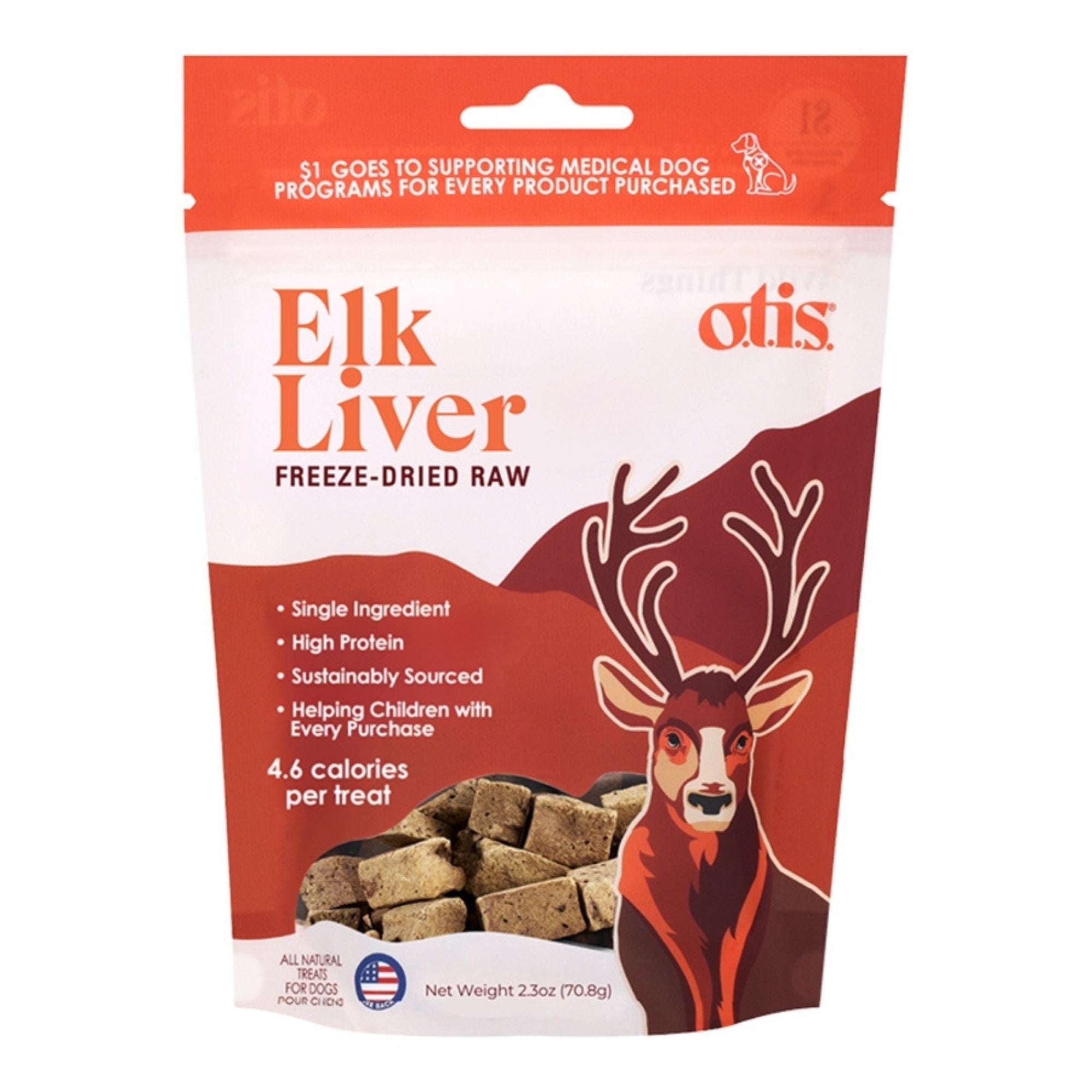 Otis Dog Freeze-Dried Elk Liver 2.3oz.