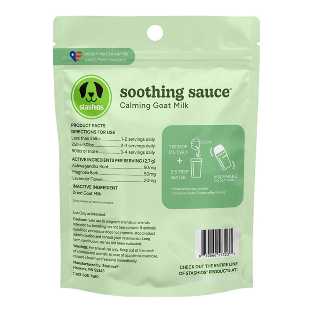 Stashios Dog Soothing Sauce Calming Goat Milk 3oz.
