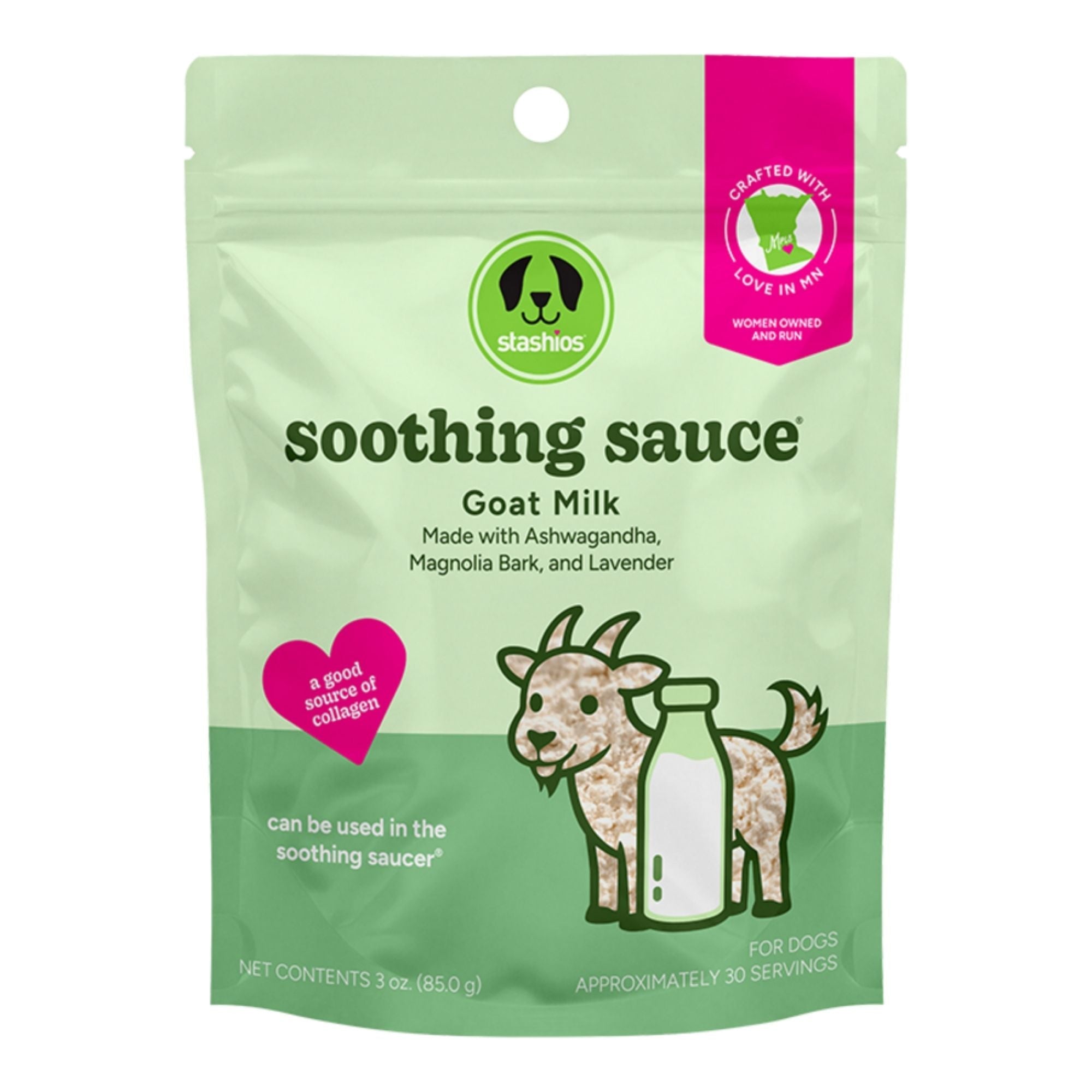 Stashios Dog Soothing Sauce Calming Goat Milk 3oz.