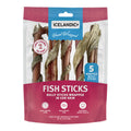 Icelandic Dog Bully Stick Wrapped With Fish Skin 6 Inch - 5 Pack