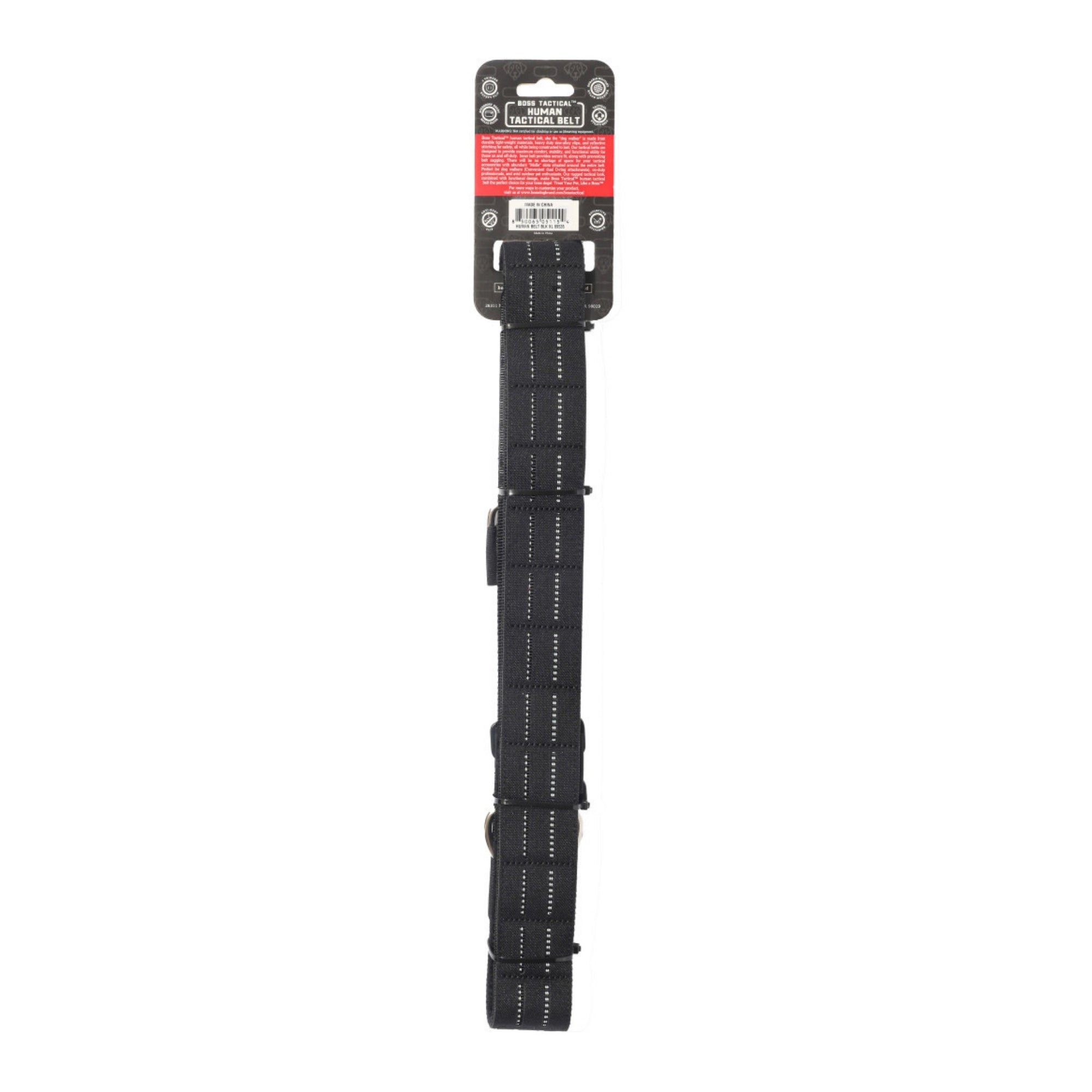 Boss Dog Human Boss Tactical Utility Dog Walker Belt Black, 1ea/XL (40-44In Waist)