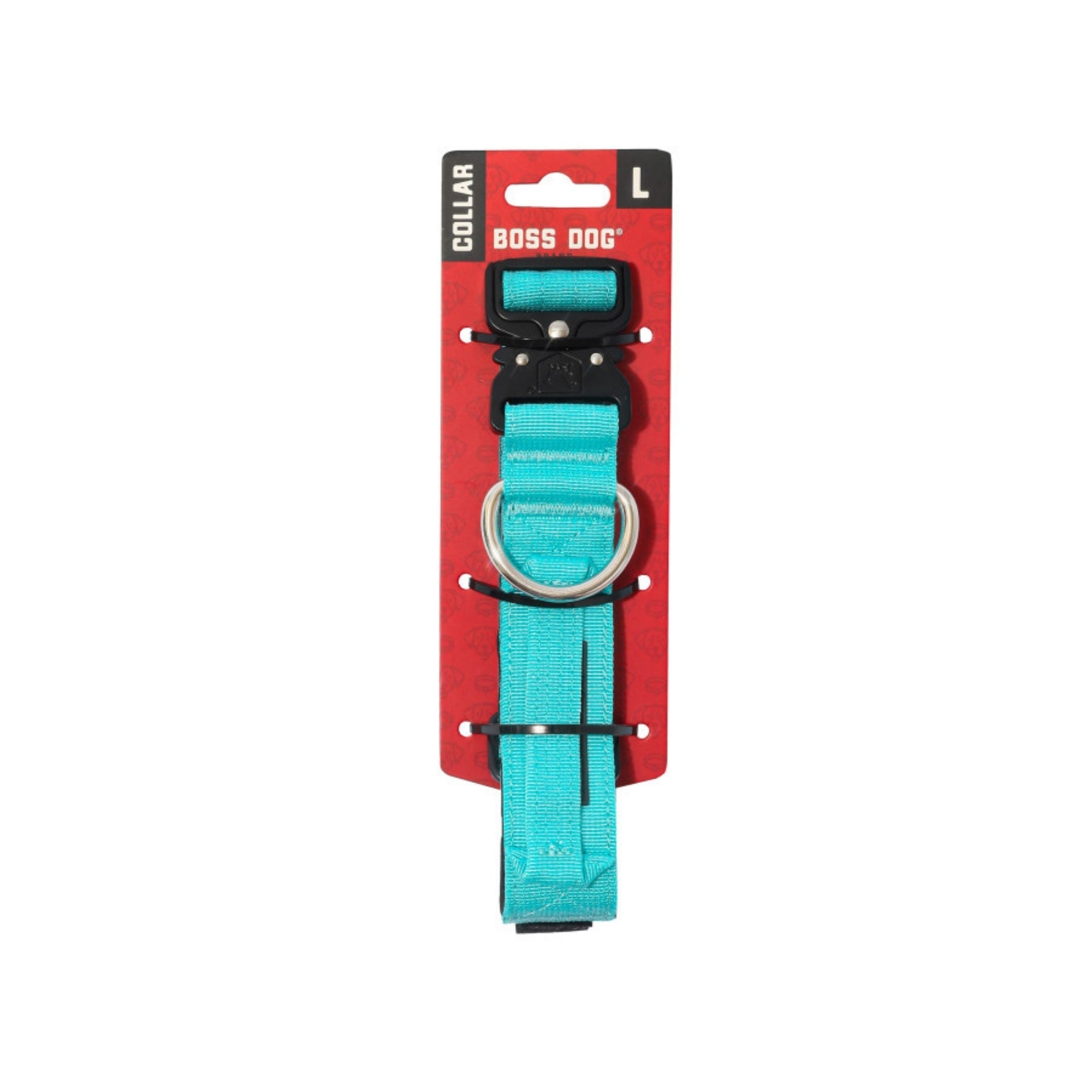 Boss Dog Tactical Adjustable Dog Collar Teal, 1ea/LG, 17-22in.