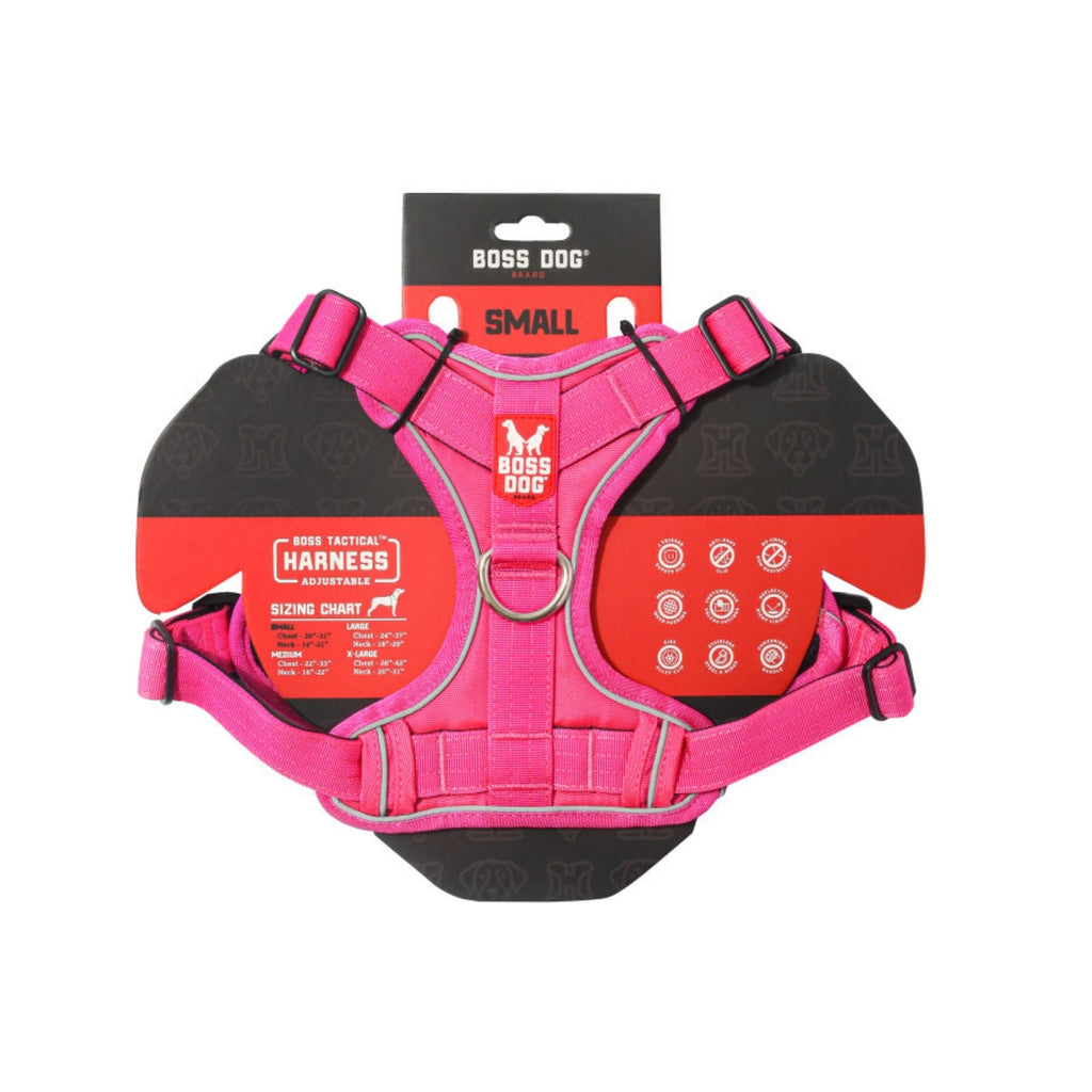 Boss Dog Tactical Dog Harness Hot Pink, 1ea/SM