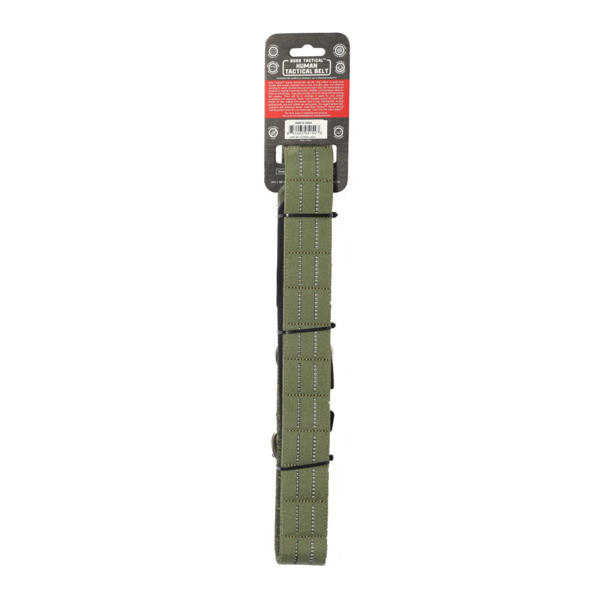 Boss Dog Human Boss Tactical Utility Dog Walker Belt Green, 1ea/LG (36-40In Waist)