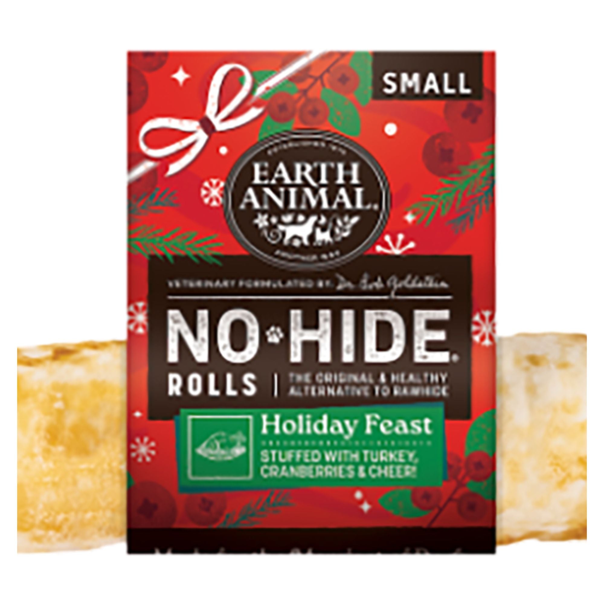 Earth Animal Dog No - Hide Seasonal Collection Holiday Feast Rolls Small - 20 Count