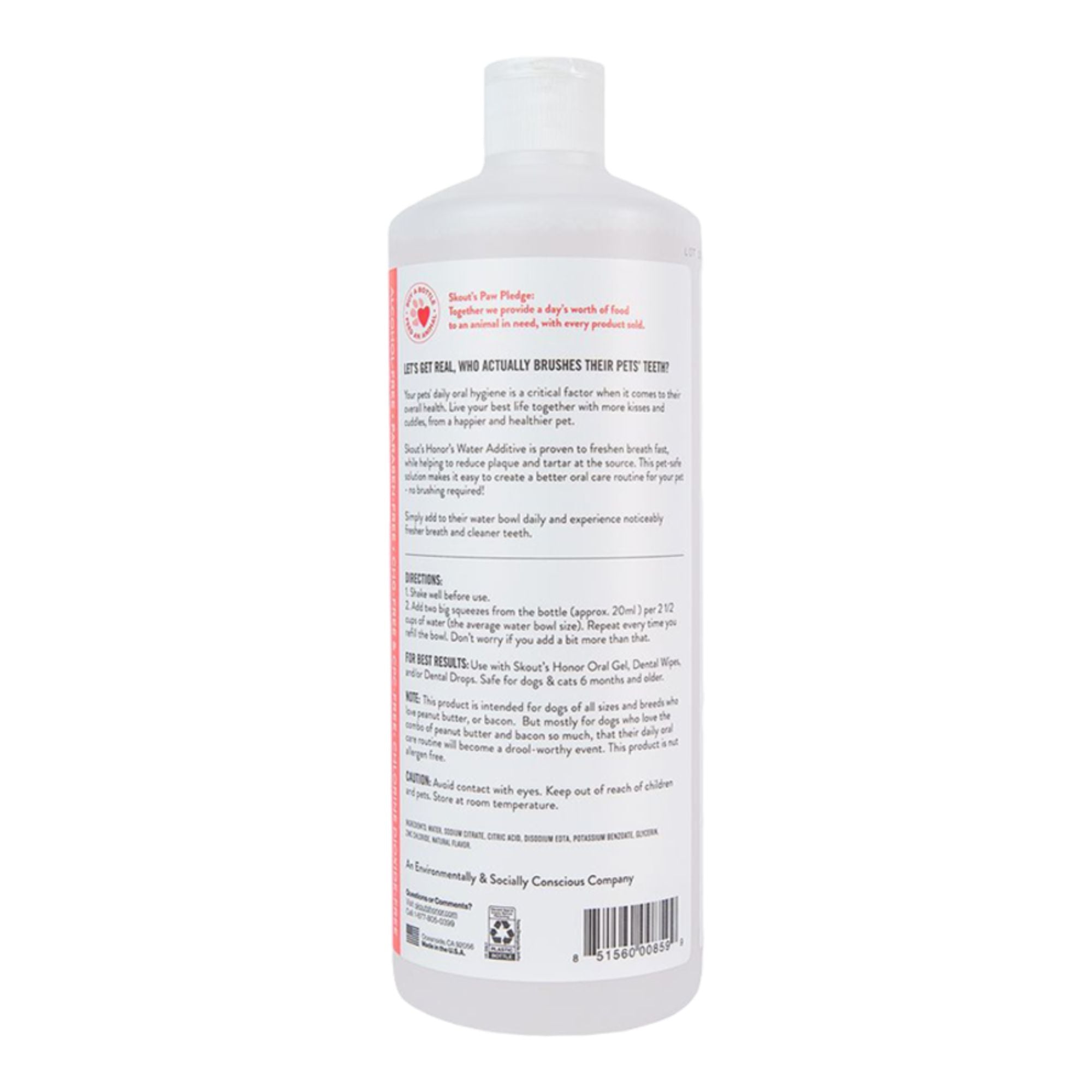 Skout's Honor Dog Peanut Butter & Bacon Water Additive 32oz.