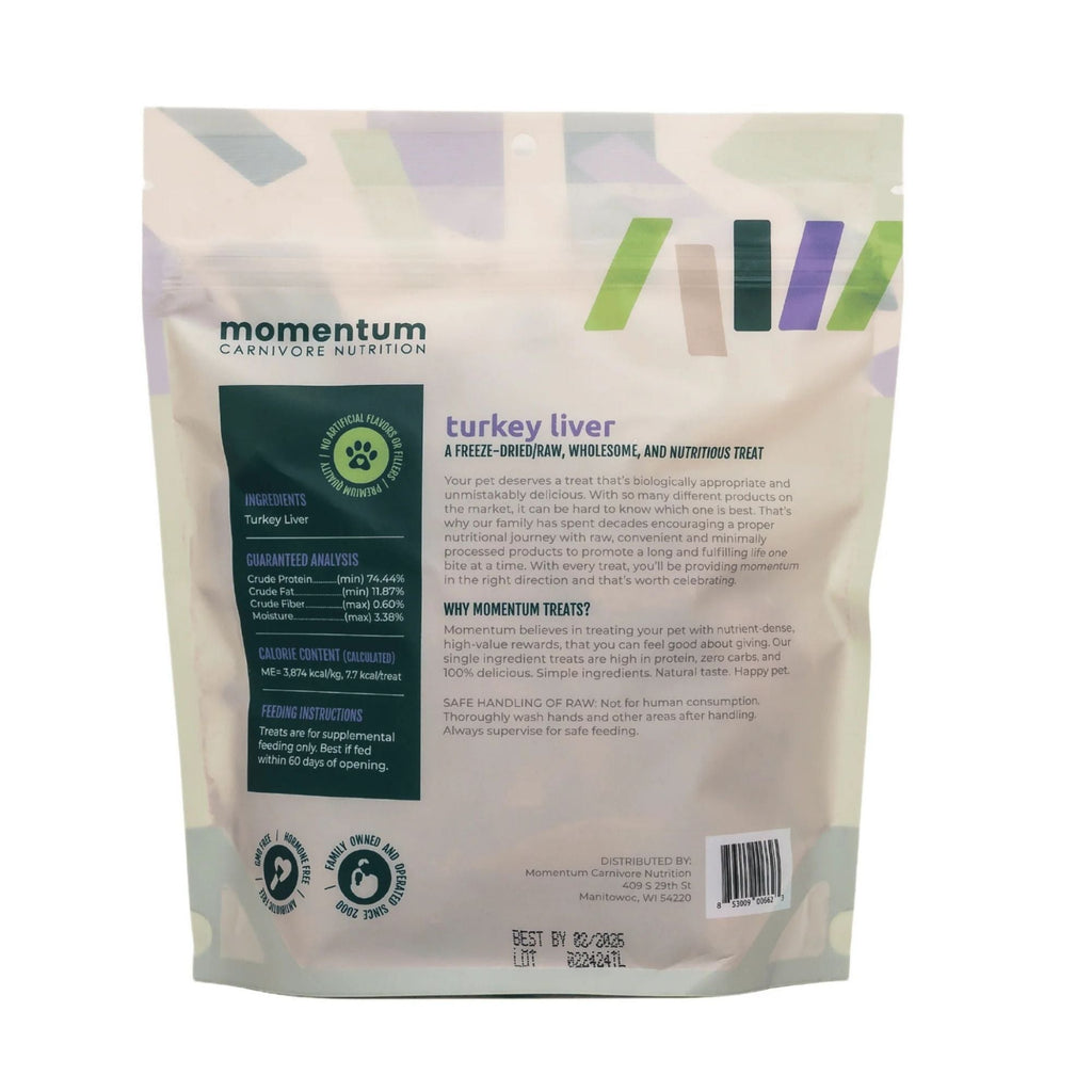 Momentum Carnivore Nutrition Dog 3.5oz. Turkey Liver