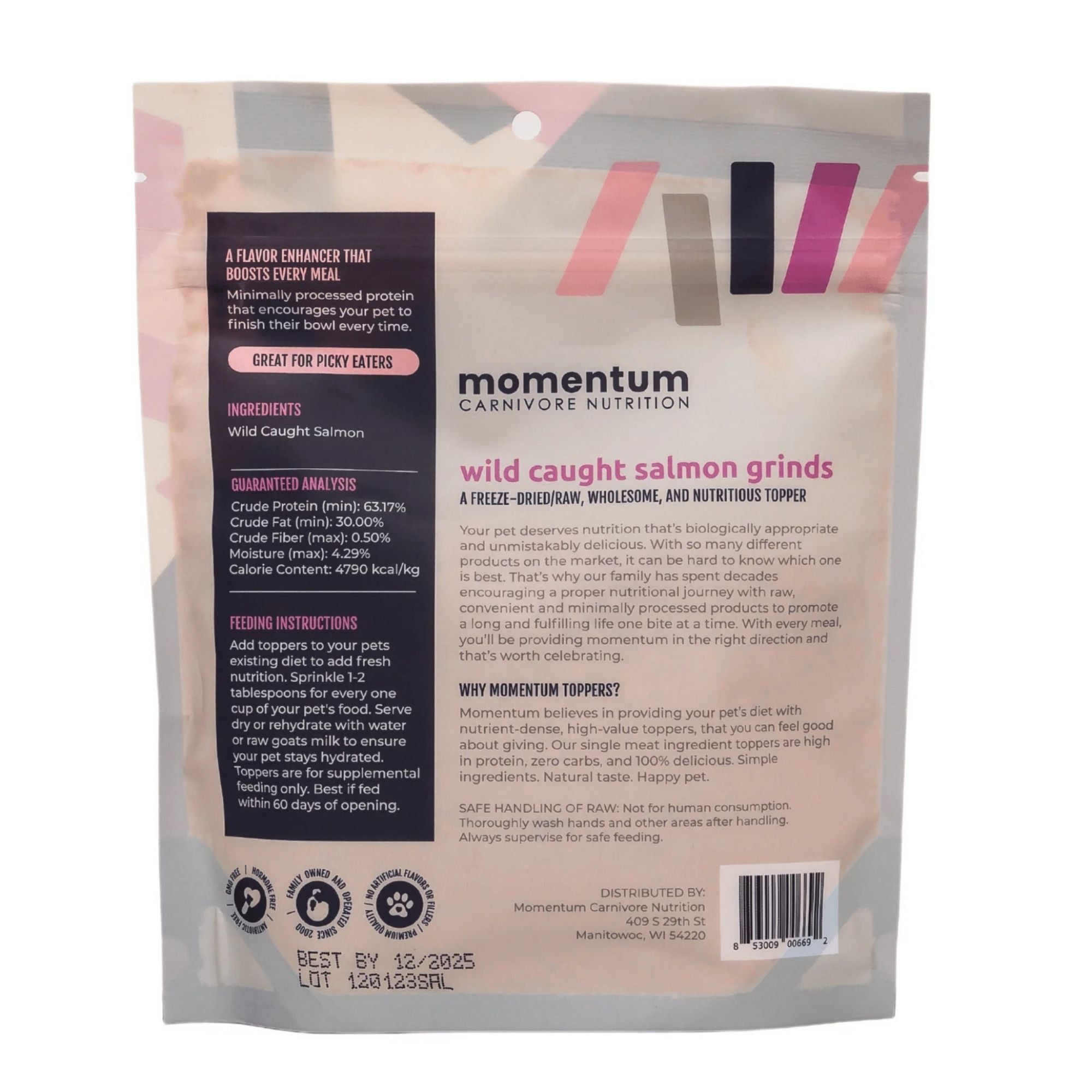 Momentum Carnivore Nutrition Dog 3.75oz. Wild Caught Salmon Single Ingredient Topper