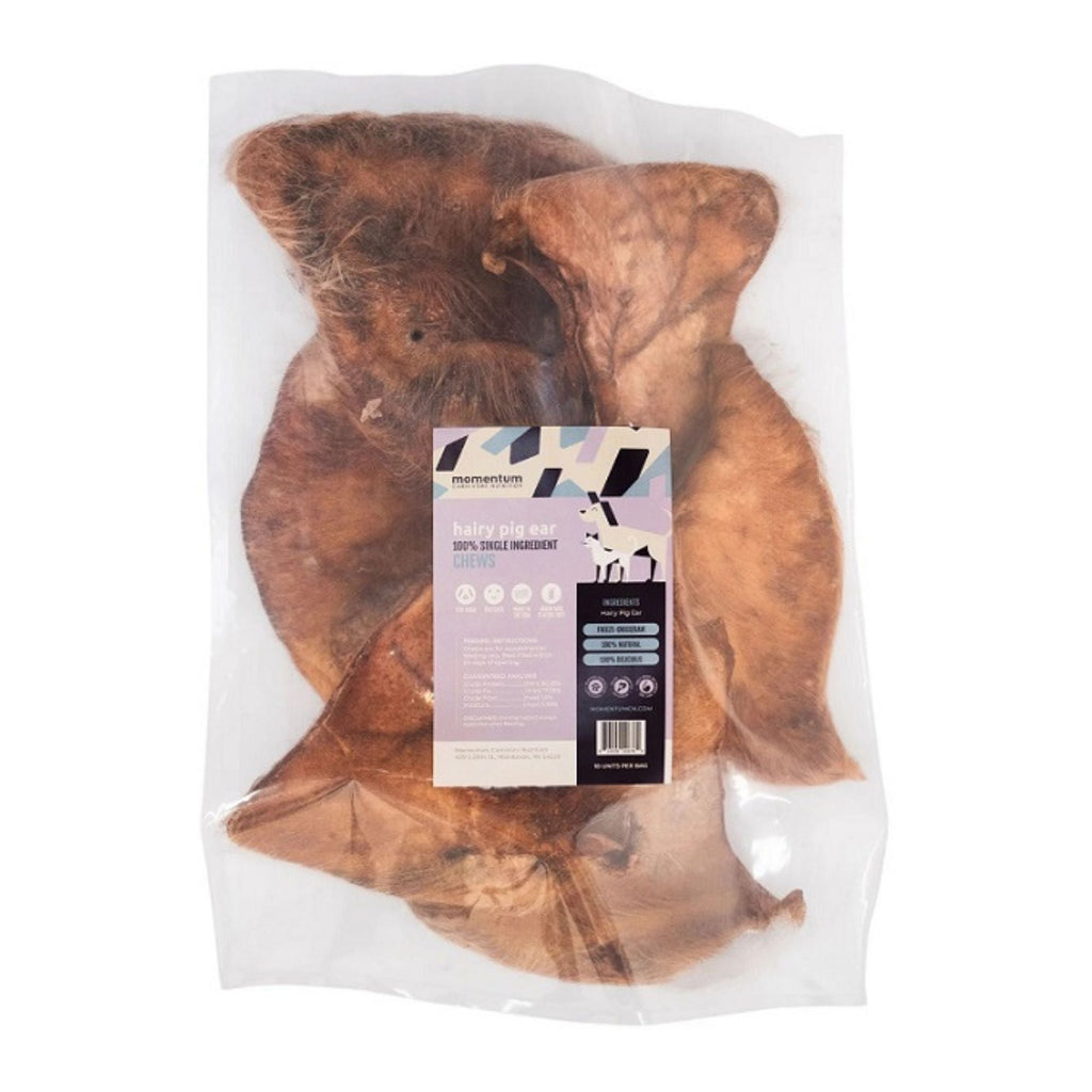 Momentum Carnivore Nutrition Pig Ear (Hairy) 18Ct Freeze-dried Bulk Chew