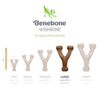 Benebone Wishbone Durable Dog Chew Toy Peanut Butter, 1ea/LG