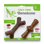 !Benebone Stick & Zaggler Dog Chew Toy Maple & Bacon, 1ea/XS, 2 pk