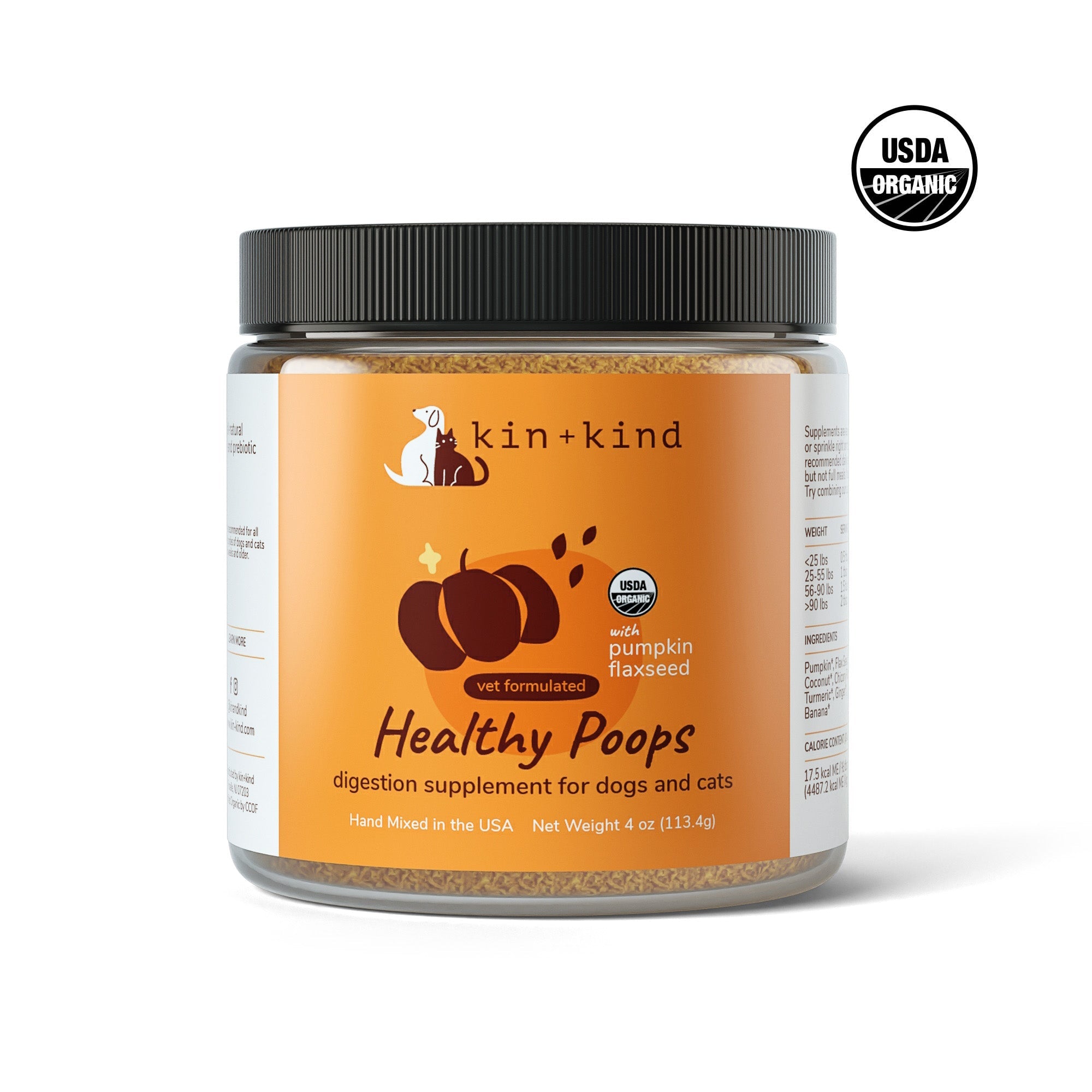 Kin+Kid Organic Digestion Supplement Healthy Poops Pumkin  4oz.