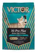 Victor Super Premium Dog Food Hi-Pro Plus Active Cat & Kitten Dry Cat Food Ocean Fish 15lb