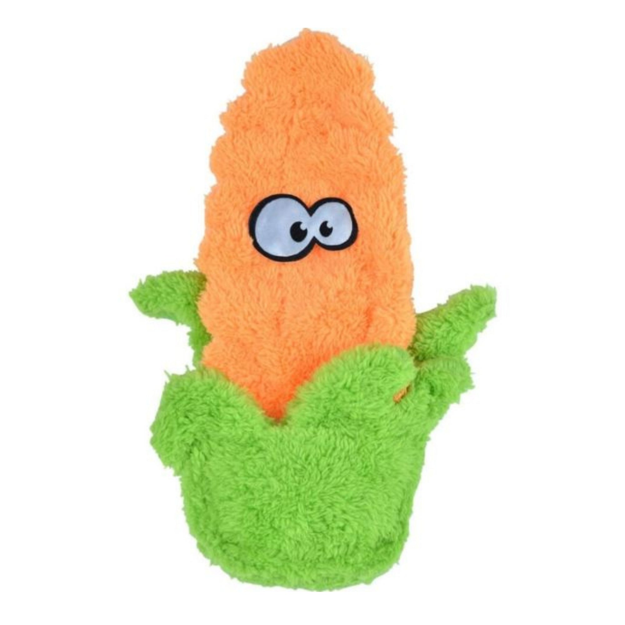 Cycle Dog Duraplush Ear Of Corn Dog Toy Orange Medium