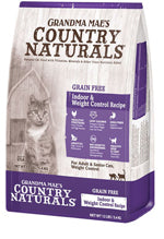 Grandma Mae's Country Naturals Grain Free Indoor & Weight Control Dry Cat Food Chicken 4lbs