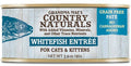 Grandma Mae's Country Naturals Grain Free Pate Wet Cat & Kitten Food Whitefish 2.8oz 24pk