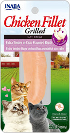 Inaba Cat Grill Fil Xtnder Chkn-Crab Broth .9Oz-6Ct