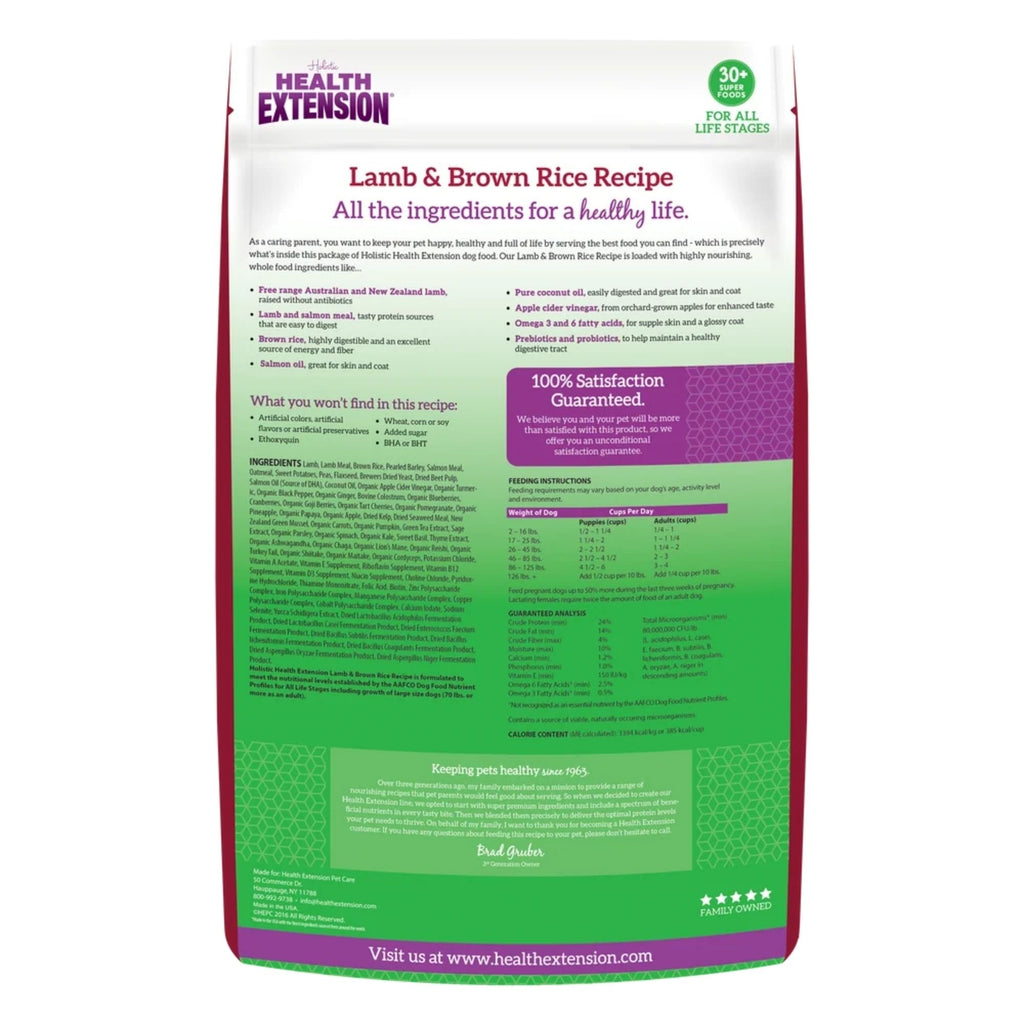 Health Extension Lamb & Brown Rice  4lb.