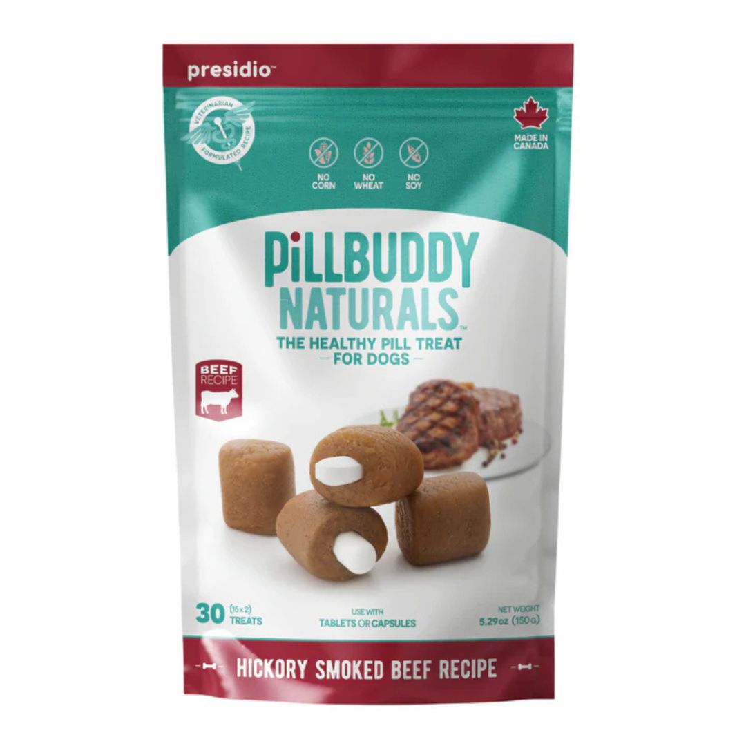 Presidio Dog Pill Buddy Natural Beef 30 Count