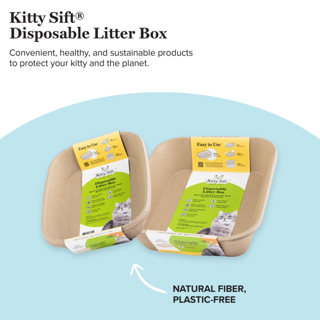 Kitty Sift Disposable Cat Litter Box Large - 3 Pk