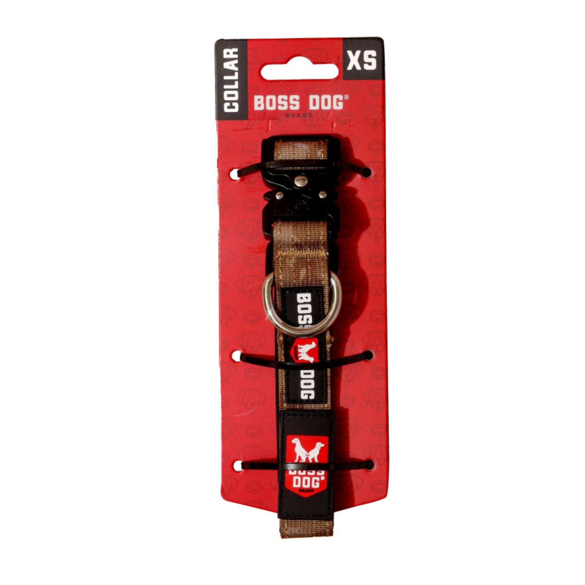 Boss Dog Tactical Adjustable Dog Collar Tan Camo, 1ea/XS, 11-14in.