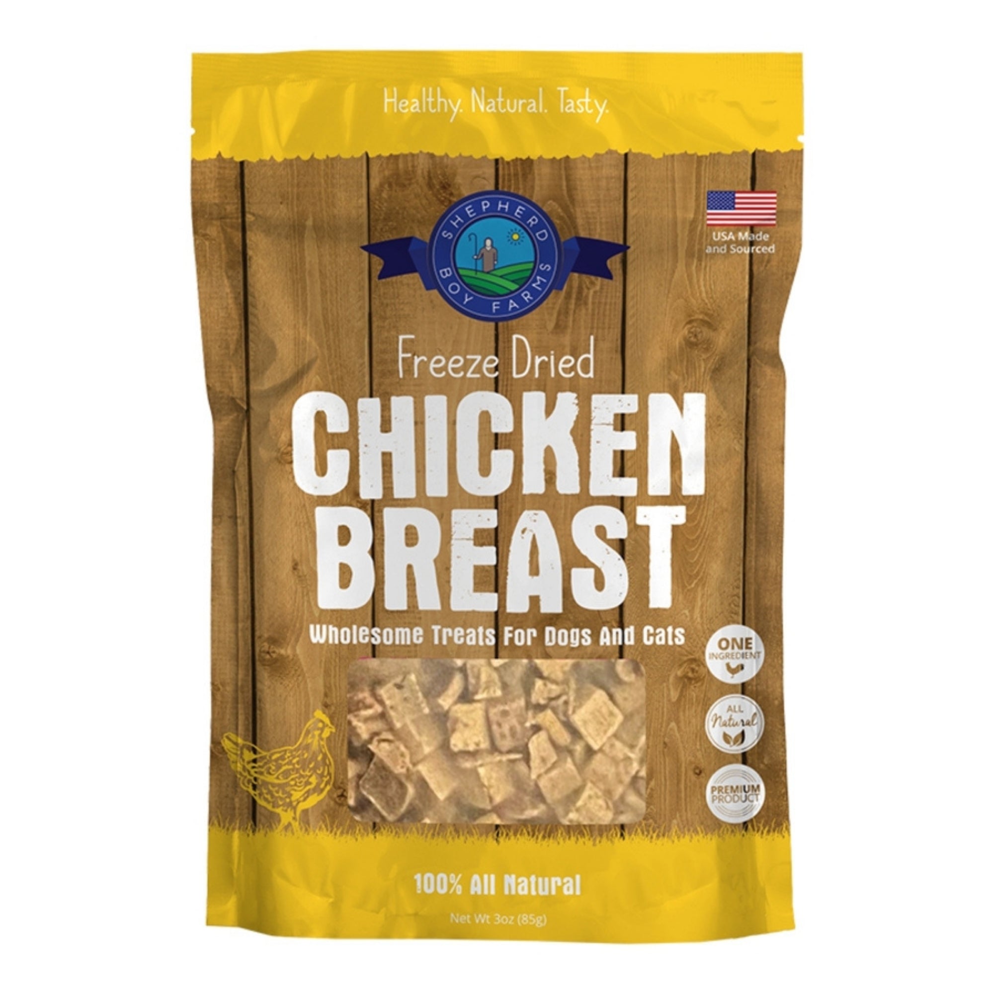 Shepherd Boy Farms Dog & Cat Freeze-Dried Chicken Breast 3oz.