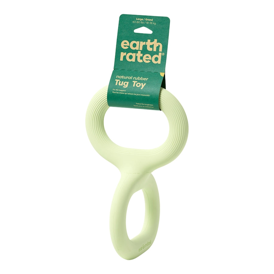 EARTH RATED DOG TUG TOY GREEN RUBBER LARGE